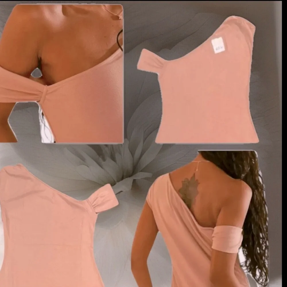 Free People Beach Coral Mini Dress Tuscany Cap Sleeves Slim Bodycon Sz Medium